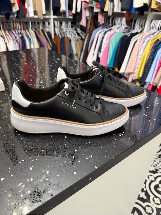 Cole Haan Shoes - Cole Haan Black Leather Sneakers with White Heel and White Sole